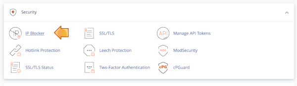 Locate the IP Deny Manager icon.
