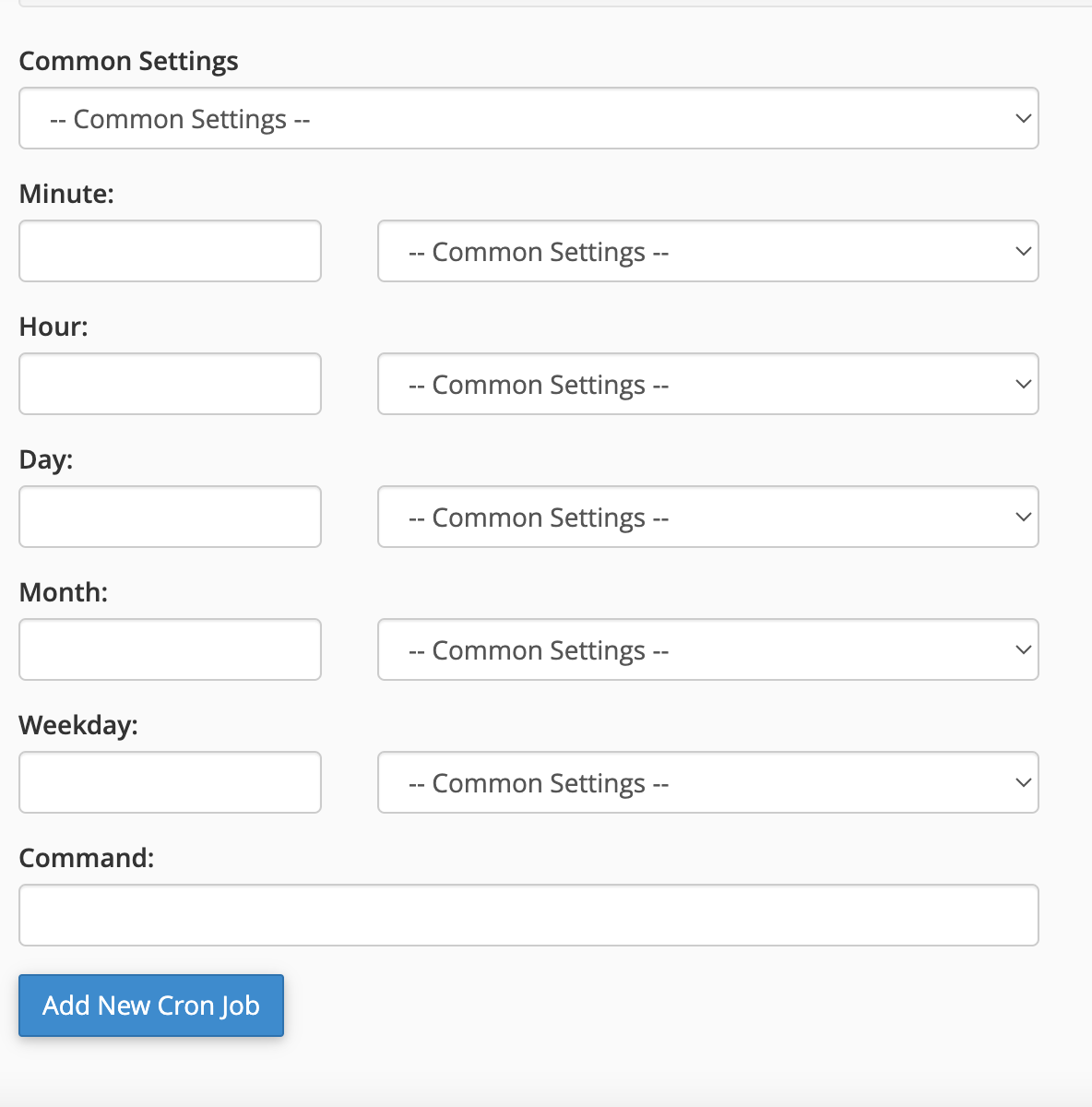 Configuring the cron job