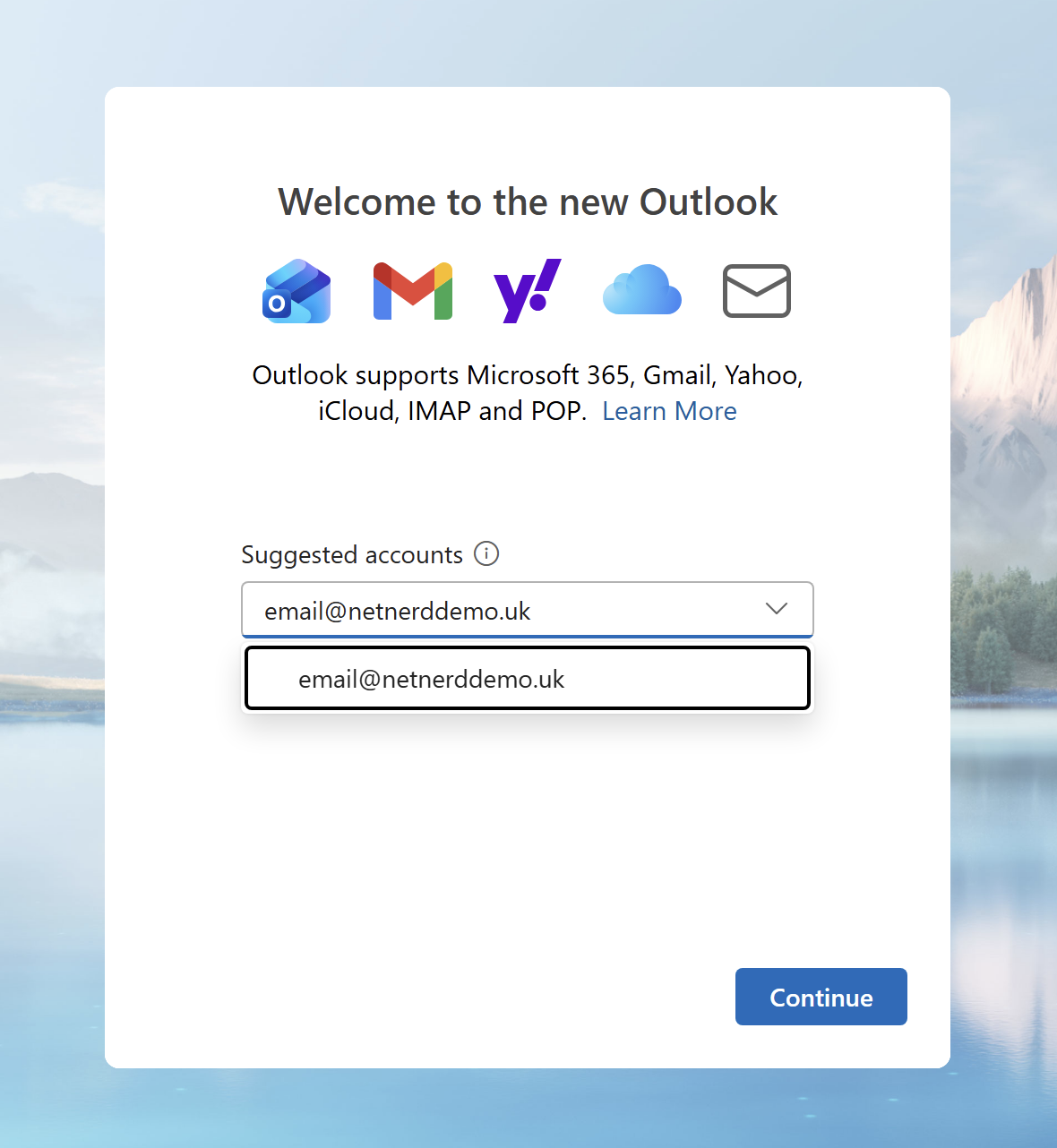 Setup mail in New Outlook